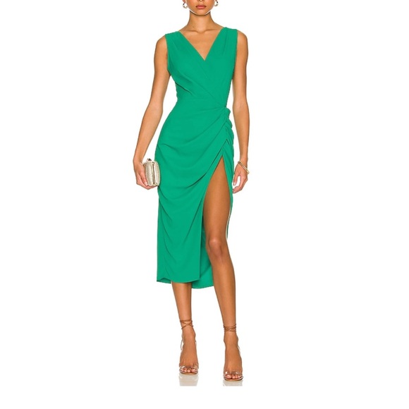Revolve Amanda Uprichard Green Dress Amanda Uprichard X REVOLVE Anja Mini  Dress In Grass REVOLVE